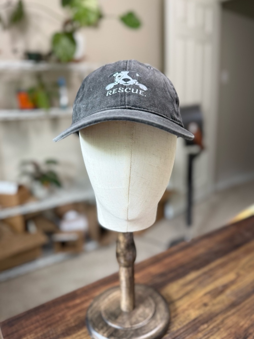 NWOT Pit Bull Rescue Graphic Dad Hat - Acid Wash Grey - Pittie, Bully, Staffy - Picture 2 of 6